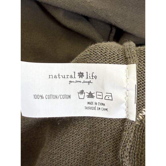 Natural Life Cardigan Sweater Women’s L/XL Daisy Flower Graphic Oversized Cotton - Picture 5 of 8